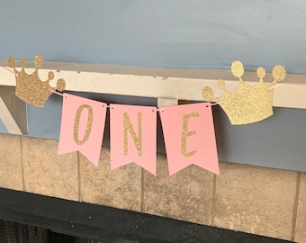 Princess Birthday Banner - Princess first birthday Banner- Princess Party - princess baby shower - princess party decor - princess decor