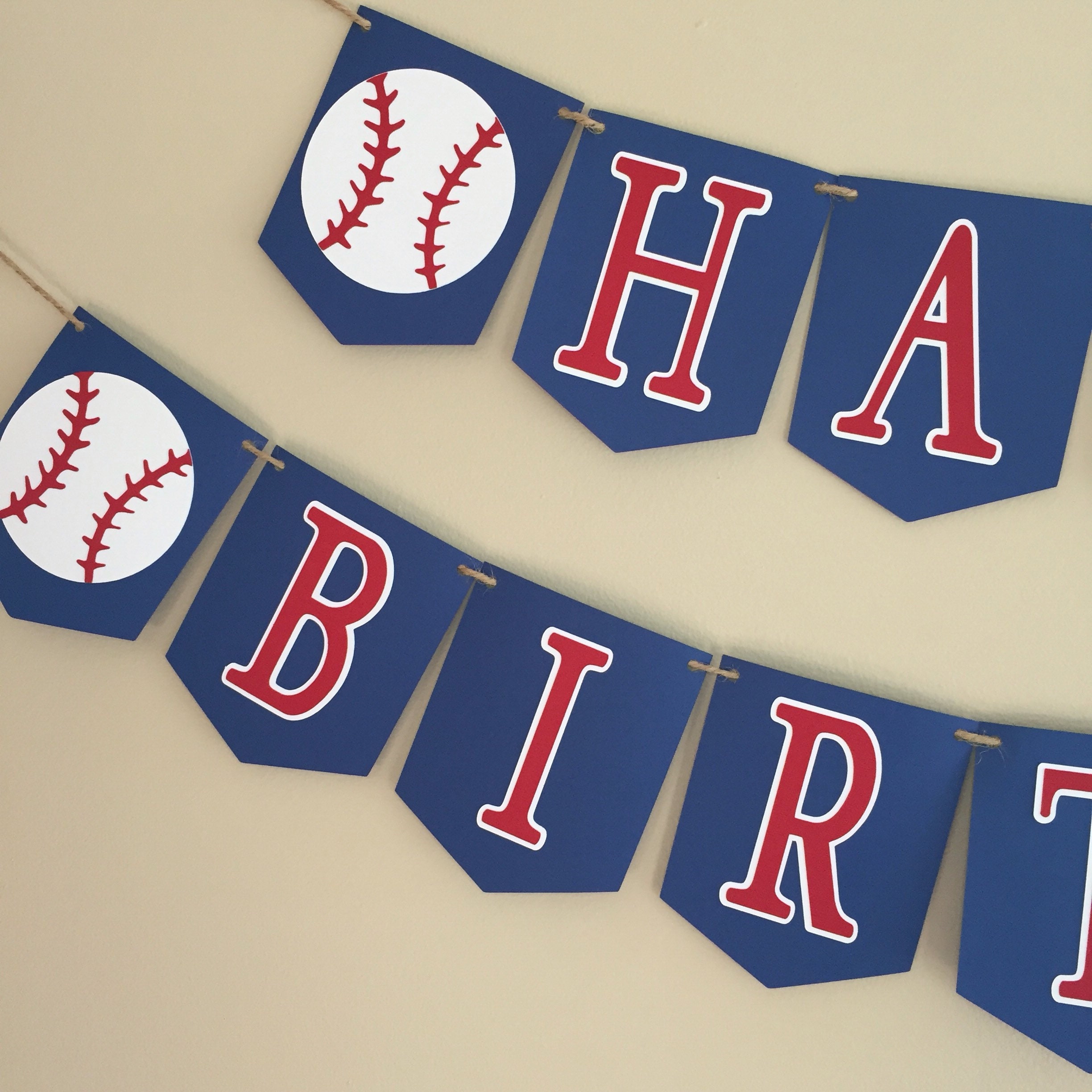 Happy Birthday Baseball Banner – Geburtstagsdekoration Für Baseball-Party, Buntes Party-Banner