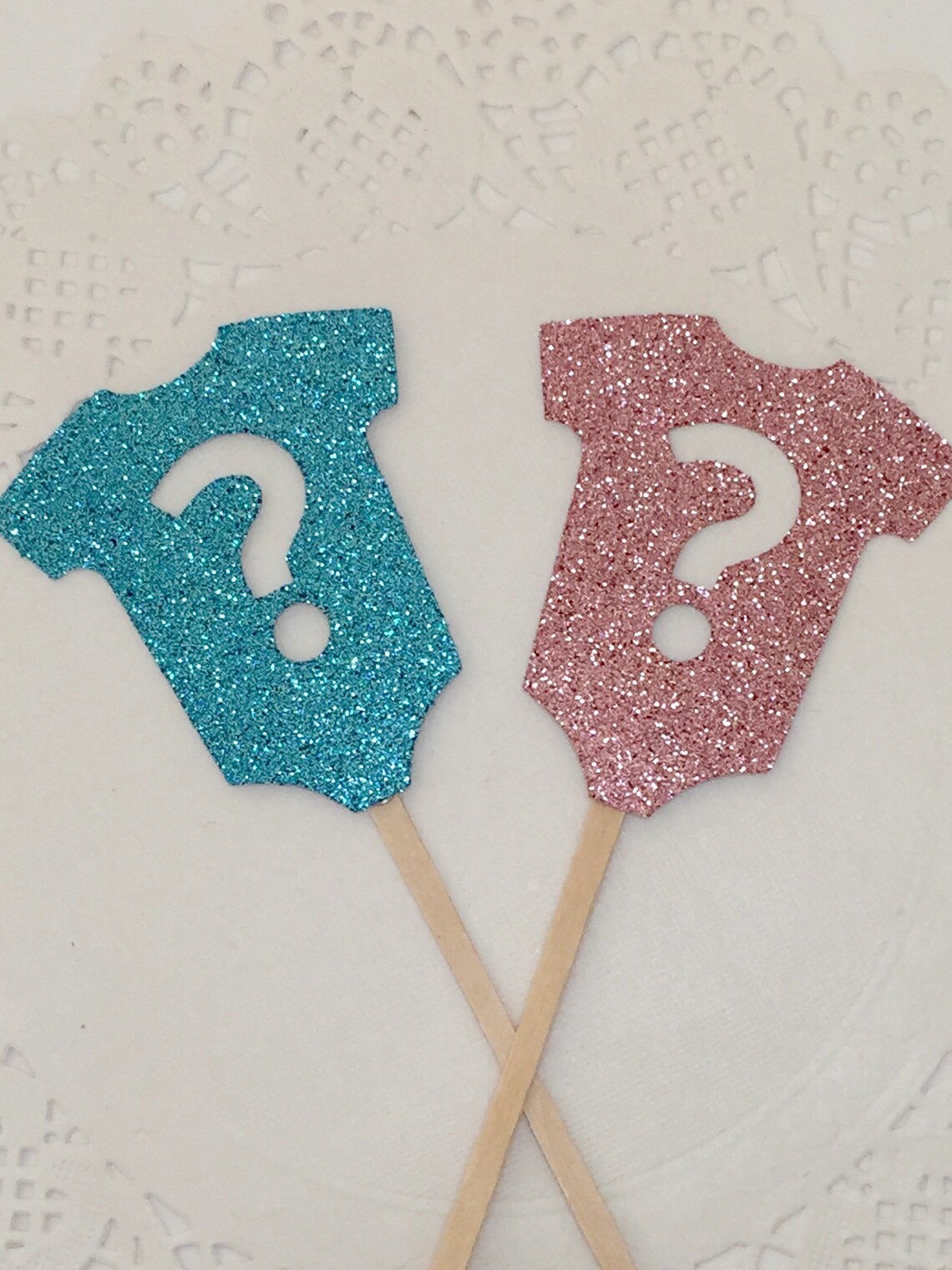 Gender Reveal Cupcake Toppers Gender Reveal Party Gender Etsy