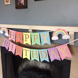Rainbow Birthday Party - Rainbow Banner - Rainbow Baby banner - Rainbow Birthday Banner - Rainbow Birthday decorations- Rainbow Party