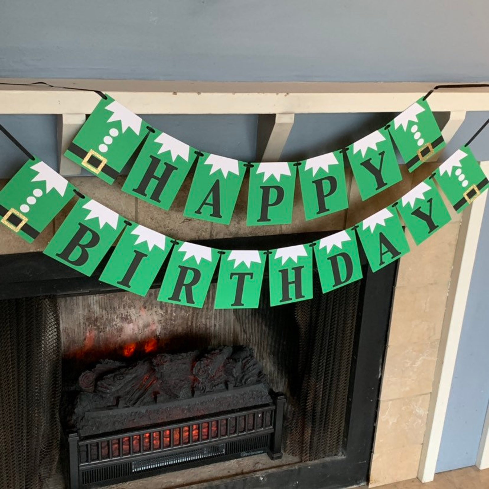 Elf Birthday Banner Elf Birthday Party Decor Christmas Etsy