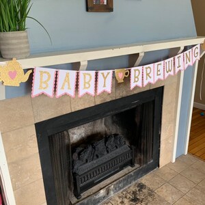 "A Baby Is Brewing" Banner Set - 3-Piece Coffee Theme Baby Shower Decorations