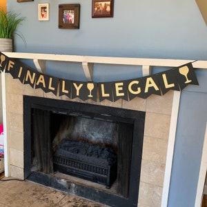 21st birthday banner, Rip fake ID banner, 21st birthday party ideas, 21st birthday for her, 21st birthday decorations, Cheers to 21 Years
