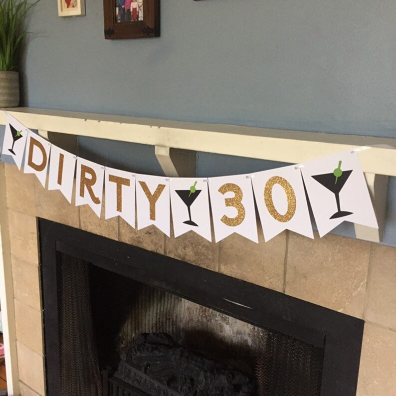 30th birthday banner for her Birthday Banner Dirty Thirty banner Happy 30th Banner dirty 30 birthday banner 30th Birthday banner