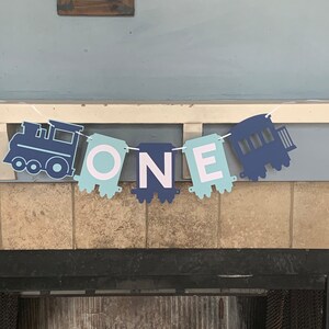 Train Highchair Banner - Train Birthday Banner - Train Party Decorations - Train First Birthday - Train Birthday Decorations - Train Banner