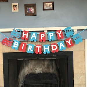 Train Birthday Banner, Train Decorations, Train Banner, Train First Birthday Decorations, Train Birthday Party, Chugga Chugga Two Two Banner