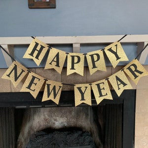 Happy New Year Banner, New Years Eve Decorations, New Years Eve Party, New Year Decorations, New Years Eve Decor, New Years Eve Decorations