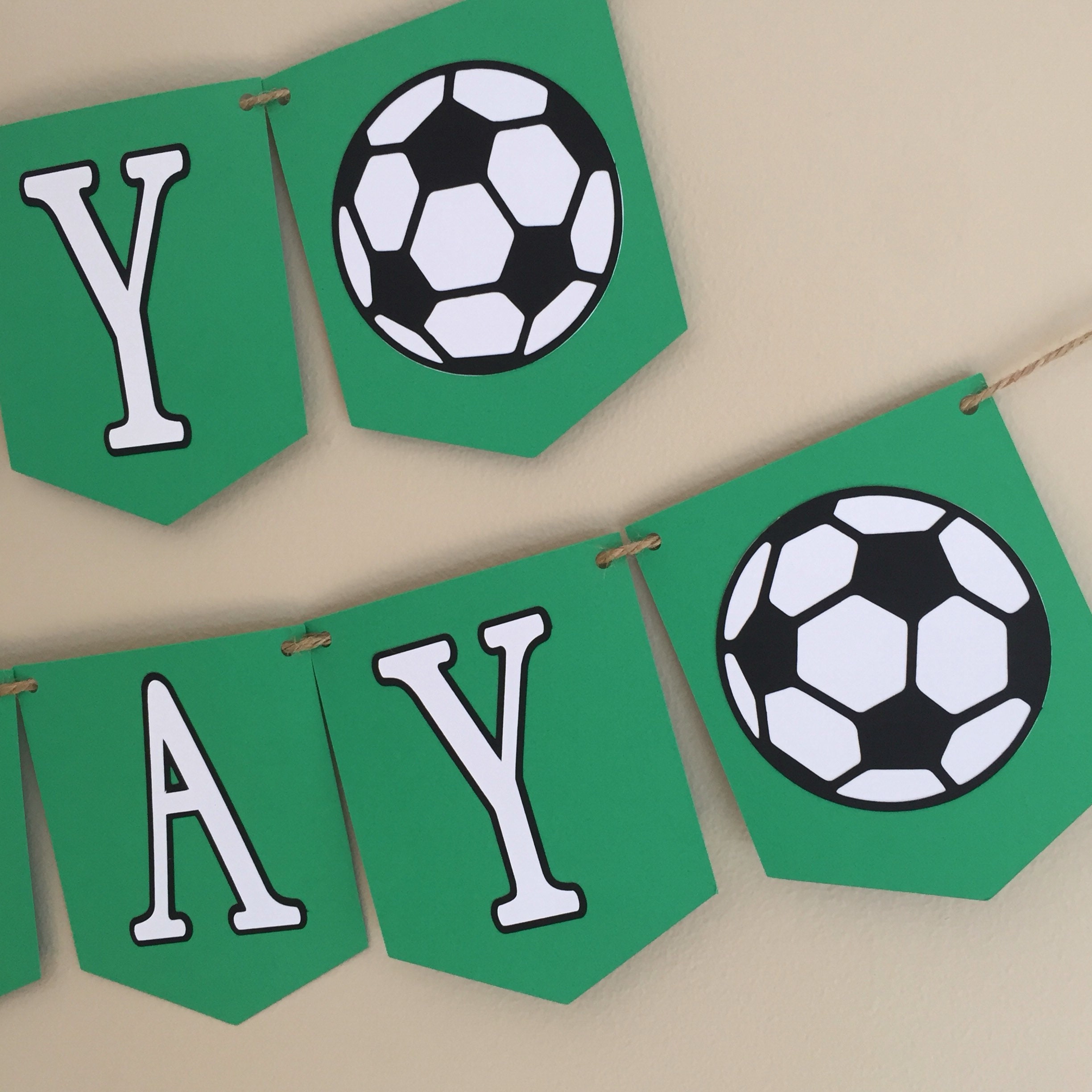 Soccer Birthday Banner Soccer Decorations Soccer First | Etsy