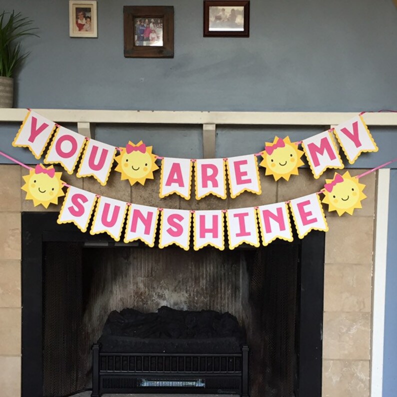 Sunshine Banner You Are My Sunshine Birthday Banner You Etsy
