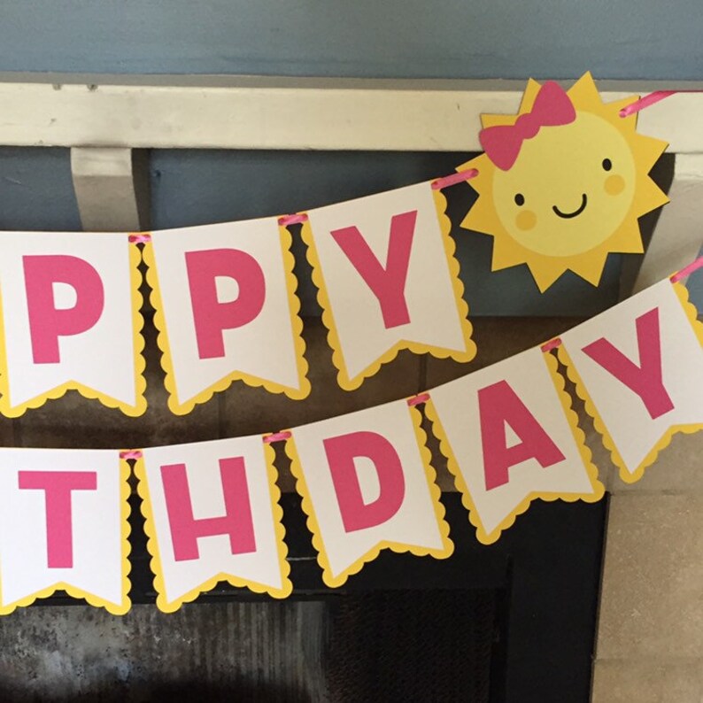Sunshine Birthday Banner You Are My Sunshine Birthday Banner Etsy