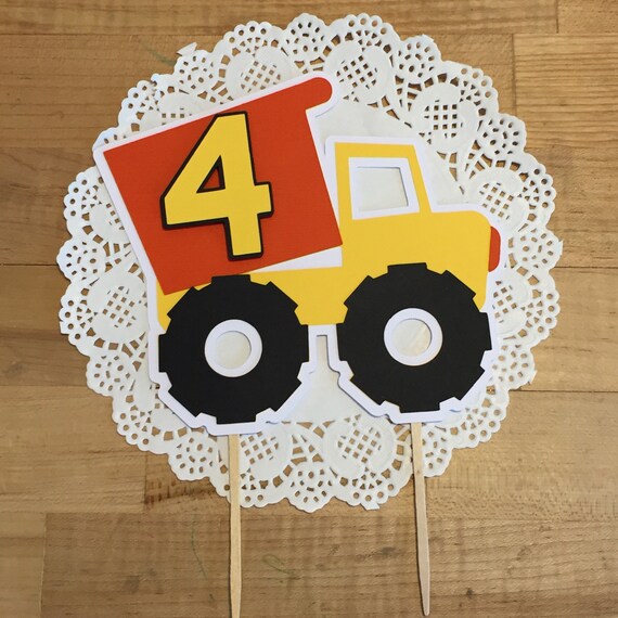 Dump Truck Cake Toppers Dump Truck Birthday Construction Etsy