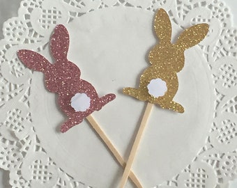 Bunny Cupcake Toppers, Easter decorations, Some Bunny Party, Some Bunny First Birthday, easter Cupcake Toppers, Easter birthday decorations