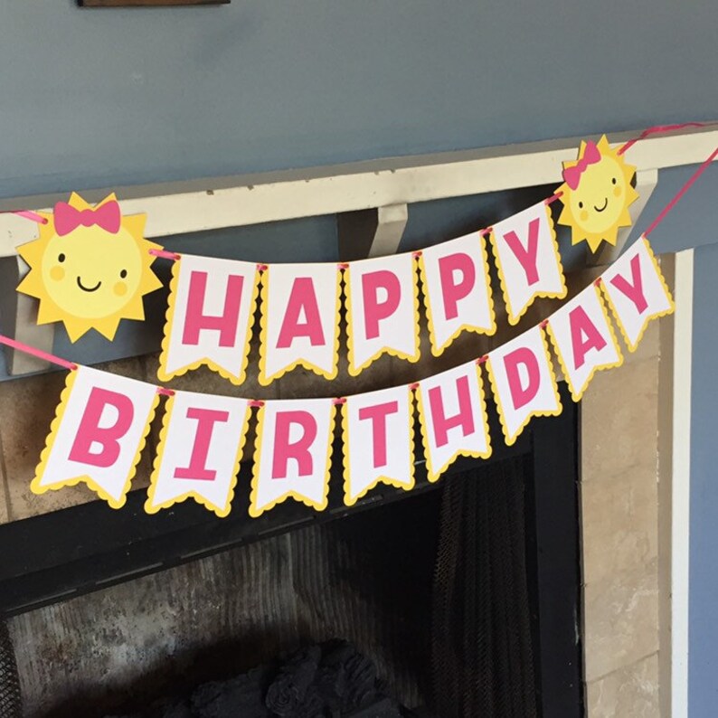 Sunshine Birthday Banner You Are My Sunshine Birthday Banner Etsy
