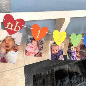 Rainbow Photo Banner, Rainbow Banner, Rainbow first birthday banner, Rainbow Birthday Banner, Rainbow Birthday decorations, rainbow baby