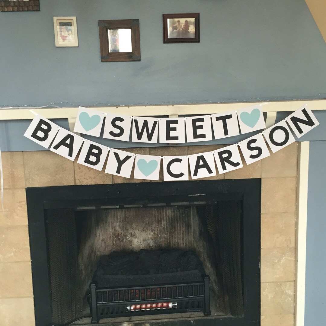 Personalized Baby Shower Banner Baby Banner Baby Etsy