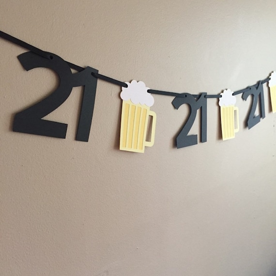 Beer birthday banner - beer garland - Cheers to 30 Years Banner - Cheers to 40 years banner -  30th Birthday Banner - 21st birthday decor