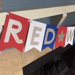 Red White and Two banner - 4th of July Banner - 4th of July Birthday Banner - little firecracker birthday banner - - red white and blue bann