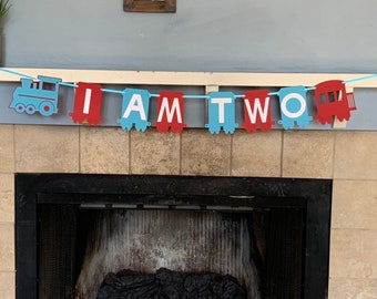 Train Birthday Banner - Train Decorations - Train Banner - Train First Birthday Decor - Train Birthday Decorations