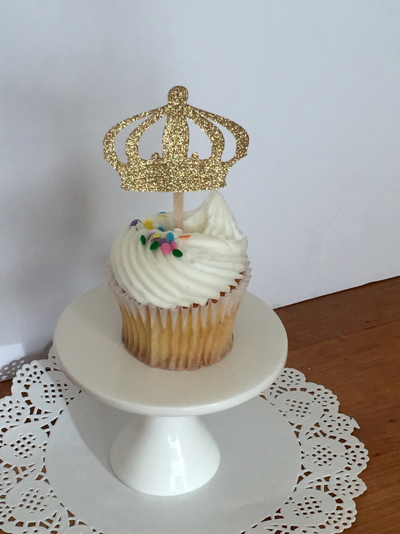 Prince Crown Cupcake Toppers Prince Party Prince Toppers Etsy