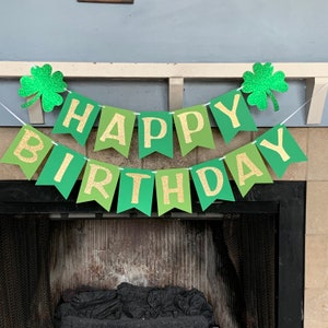 Saint Patrick's Day Birthday Banner - Lucky One Banner - St Patty's Day birthday decor - St Patty's Day banner - Shamrock Birthday Banner