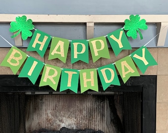 Saint Patrick's Day Birthday Banner - Lucky One Banner - St Patty's Day birthday decor - St Patty's Day banner - Shamrock Birthday Banner