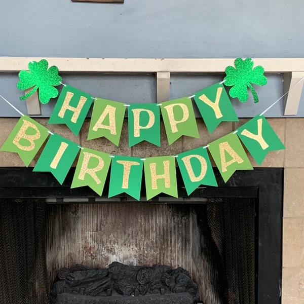 Saint Patrick's Day Birthday Banner - Lucky One Banner - St Patty's Day birthday decor - St Patty's Day banner - Shamrock Birthday Banner