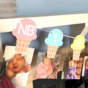 Ice Cream Photo Banner, Ice Cream Birthday Banner, Ice Cream Birthday Party, Summer Birthday Banner, Ice Cream Banner, Ice Cream Birthday