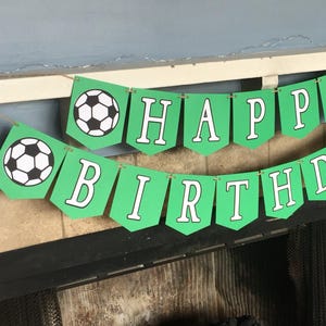 Soccer Birthday Banner, Soccer decorations, soccer birthday banner, soccer Birthday decorations, sports party, soccer Birthday ideas