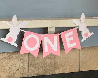 Some Bunny is One Banner - Some Bunny Birthday - Some Bunny Decorations - Some Bunny Banner - Bunny Birthday - Bunny Decorations