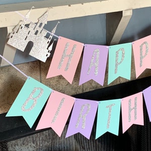 Princess Birthday Banner - Princess First Birthday Banner - princess baby shower - First Birthday banner - princess party - princess decor