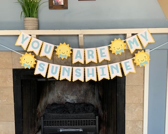 Sunshine Birthday Banner - You are my Sunshine Birthday Banner - You are my sunshine first birthday -You are my sunshine party decorations