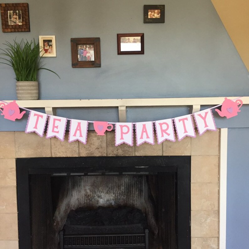 Tea Party Birthday Banner Princess Tea Party Tea For Two Etsy