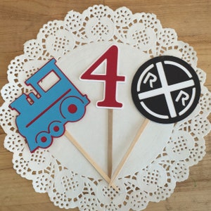 Train Cupcake Toppers - Train Birthday Party - Train First Birthday - Train Decorations - Train Party- Train Birthday Decorations