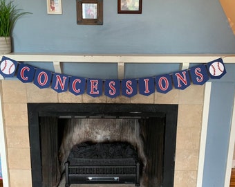 Baseball Birthday Banner- Baseball first birthday banner - Birthday Banner- Baseball birthday decorations - concessions banner