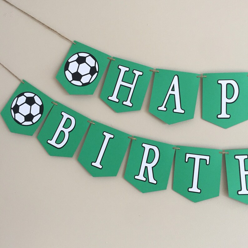 Soccer Birthday Banner Soccer Decorations Soccer Birthday - Etsy