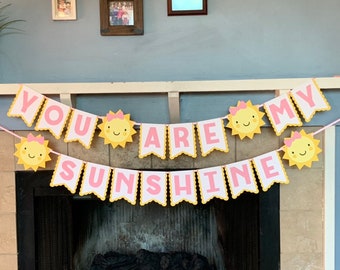 Sunshine Birthday Banner - You are my Sunshine Birthday Banner - You are my sunshine first birthday -You are my sunshine party decorations