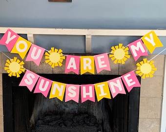 Sunshine Birthday Banner - You are my Sunshine Birthday Banner - You are my sunshine first birthday -You are my sunshine party decorations