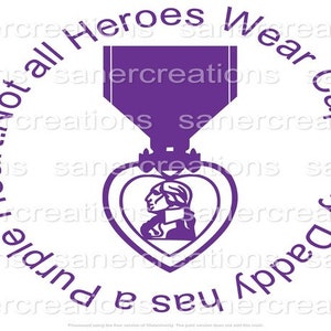 Lila Herz Daddy SVG|Digitaler Download|PNG|JPEG