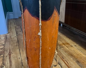 Vintage African Bongo/Drum with original Rope work and Skin Top