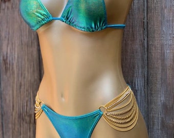 rhinestone bikinis  / women’s two piece swimsuit ( The Jali )  By Ashley Gates