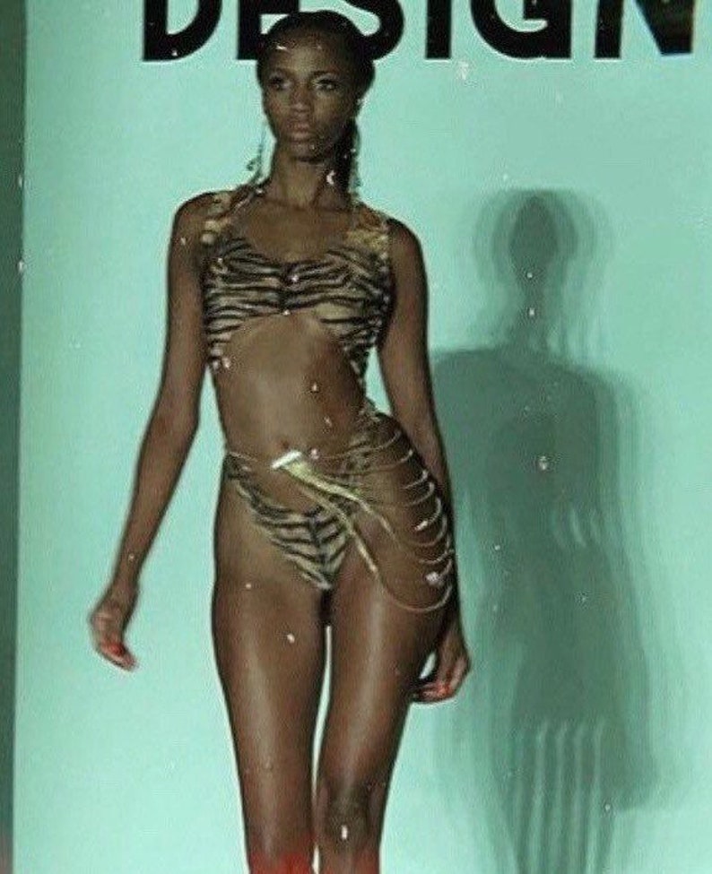 One Piece High Cut Womens Bikini Monokini Tiger Print Swim Wear Swimsuits Thong Bikini Bathing Suits The Liann