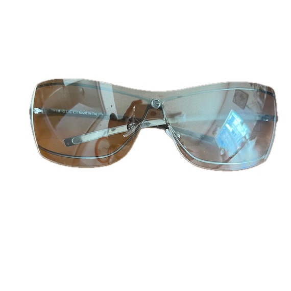 Gucci Sunglasses Made in Italy Gradient Lenses Wrap Shield Mask