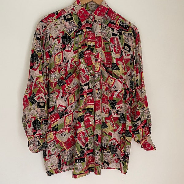 Novelty Button Down Etsy