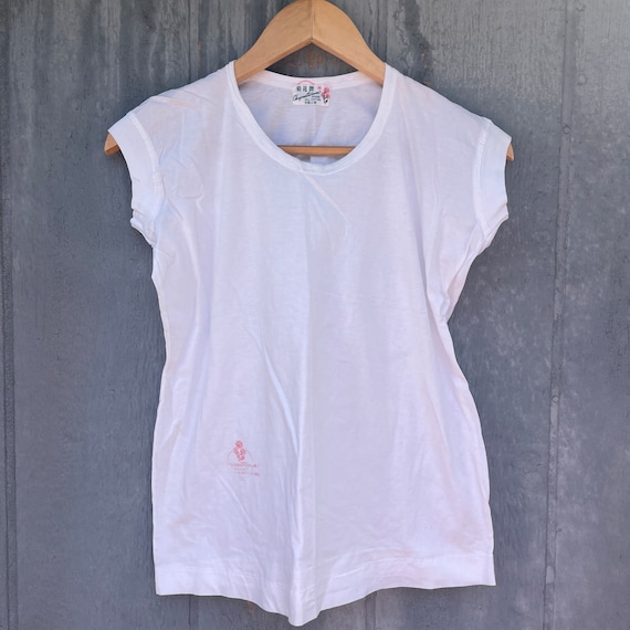 Chrysanthemum 80s Vintage White Single Needle Shirt 100