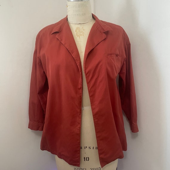 80s Fendi 365 Rust Red Western Workwear Jacket Canvas 100