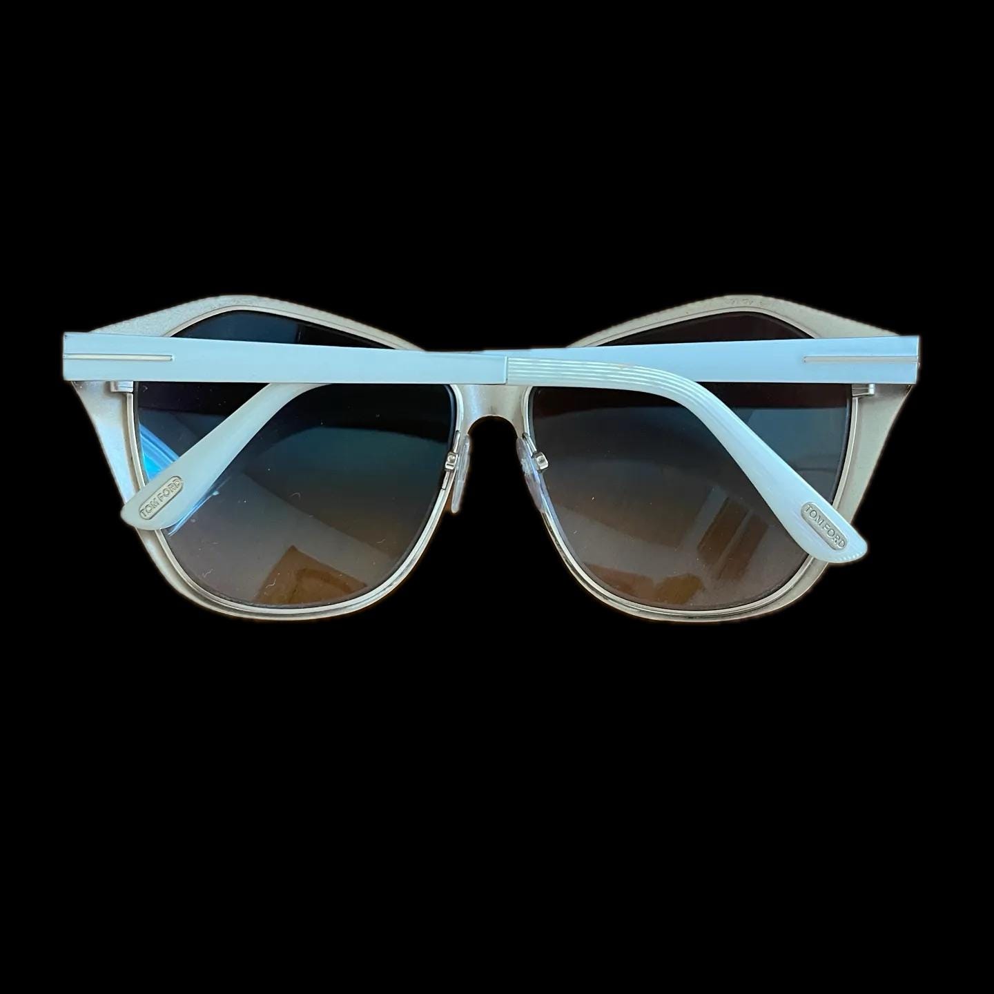Tom Ford Lena Oversize Sunglasses Tom Ford Oversize White Lena Sunglasses 2017 Gradient Brown  main image 4