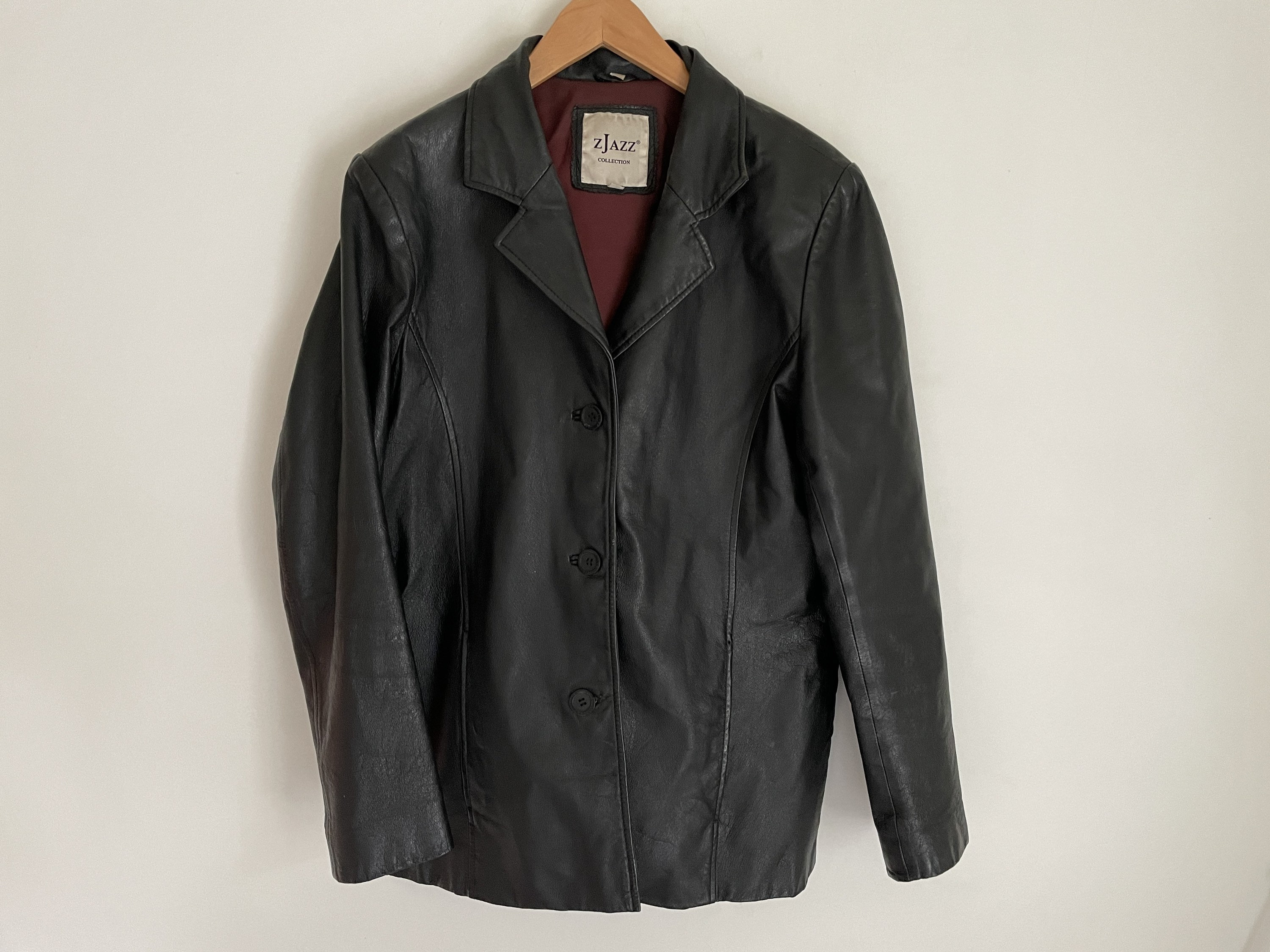 【SATIIIZ】Kozen Vintage Leather Padded Jacket Mens Slim Fit Leather Jacket Business Casual Cowhide Coat