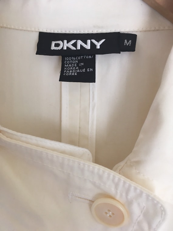 Vintage 90s DKNY solid blazer jacket lightweight … - image 9