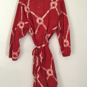 Made in Portugal batik robe 100/% cotton luxury high quality super soft authentic batik wear like a kimono or dress belted tie front mid calf
