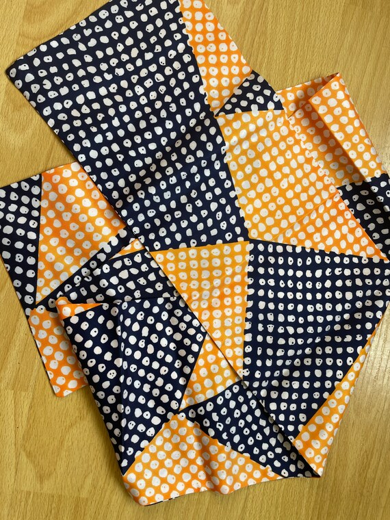 Silky Japanese scarf hankie bandana ascot rectang… - image 4